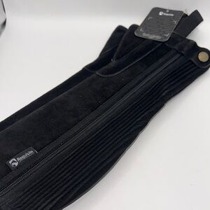 Kids Medium Black Leather Suede Half Chaps